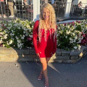 Size 2 Oh Polly Red Dress